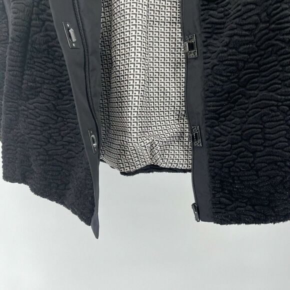 Carol Anderson By Invitation Black Faux Fur Jacket Size S Turn Lock Classic Chic - Picture 9 of 12